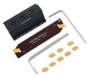 1/2'' Self-Lock Block Sltbn12-2 with 10 Pcs Gtn-2 Carbide Inserts and 1 Pc 0.087'' - 0.094'' Width Ncih19-2 Blade, 2410-0012