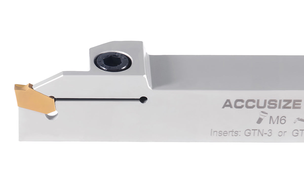 3/4'' by 3/4'' Heavy Duty Indexable Grooving Cut-Off Holder, Nickel Plated, Gtn-3 Tin Coating Carbide Insert, 2415-5030