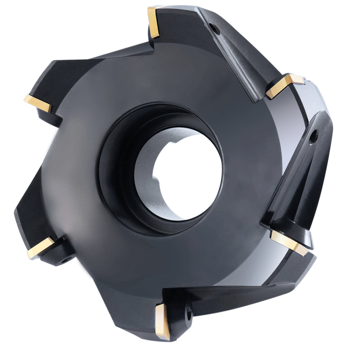 5'' Dia Indexable Face Milling Cutter 75 Degree, Positive Rake, 1-1/2'' Bore, with Inserts, 2509-0016