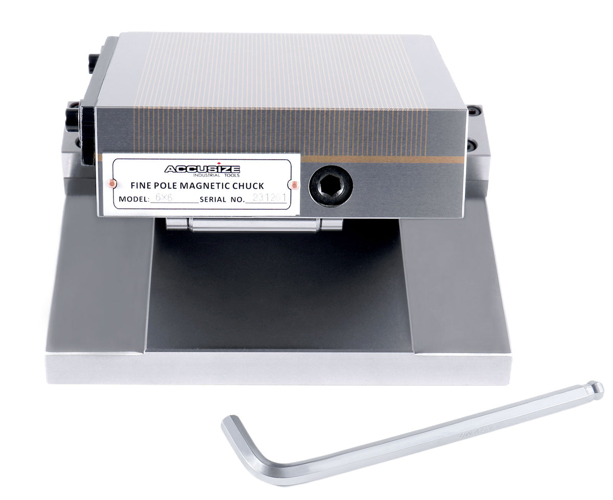 6'' by 6'' Magnetic Sine Plate, Centre Distance of Rolls 4'', within .0002", 2520-1000