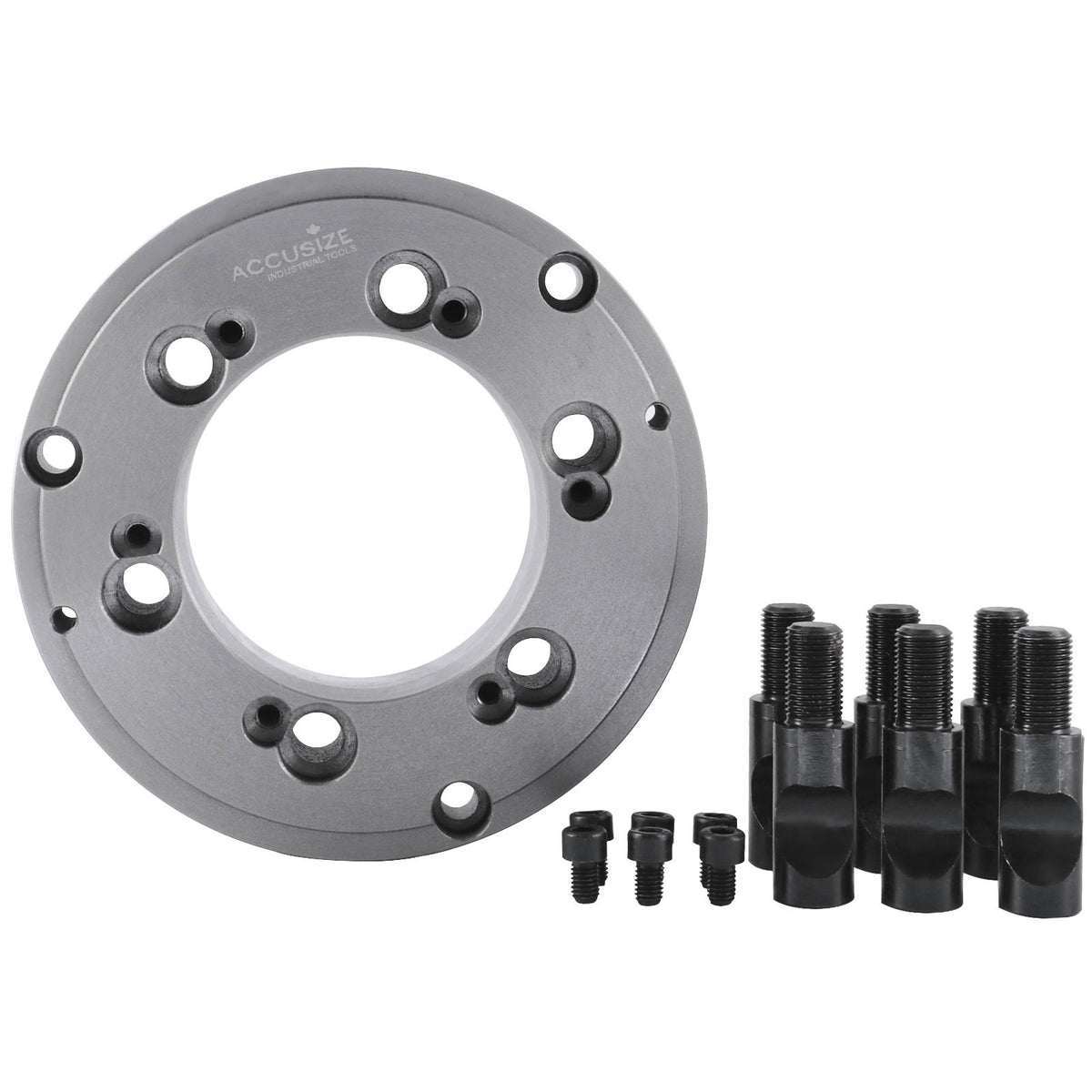 D1 Type Adaptor for Most 3 Jaw Lathe Chucks, Spindle Taper D1-6, Chuck Diameter: 8'', 2600-0513