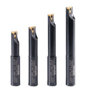 4 Pc 1/2'' Round Shank Indexable Boring Bar Set with Tcmt21.50 Carbide Inserts, 90 Degree, 2627-9104