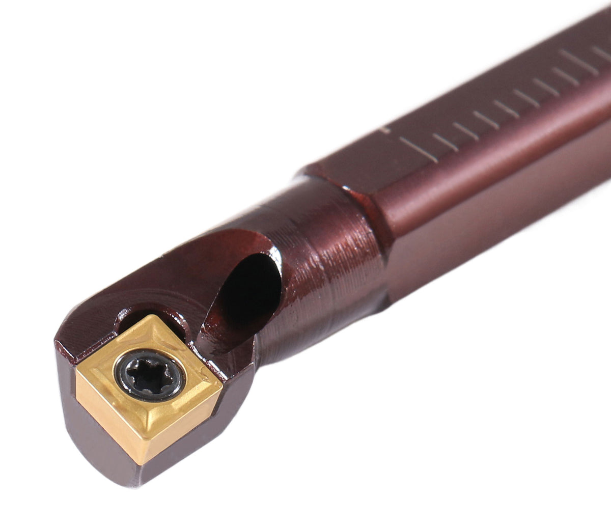 3/8'' by 4.33'' Right-Hand Sclcr Coolant Through Indexable Boring Bar with Ccmt Insert 21.51, 2800-0035
