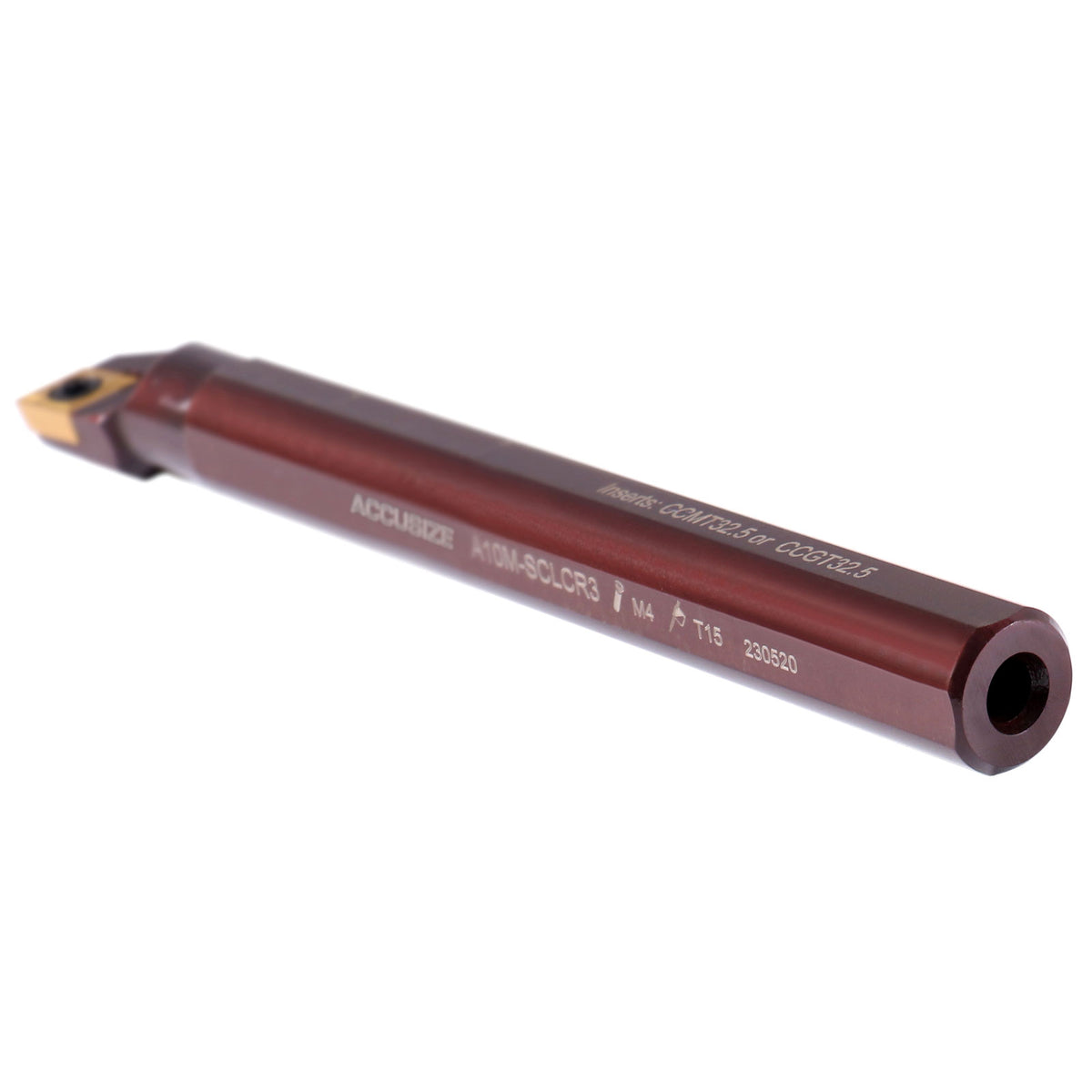 5/8'' by 6'' Overall Length, Rh Sclcr Coolant Through Indexable Boring Bar with Ccmt 32.5 Carbide Inserts, 2800-0037