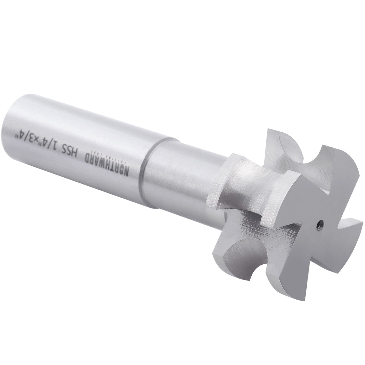 Northward HSS Concave Radius Cutter, R1/4", D1-1/4, 3/4" Shk, 4-Flute