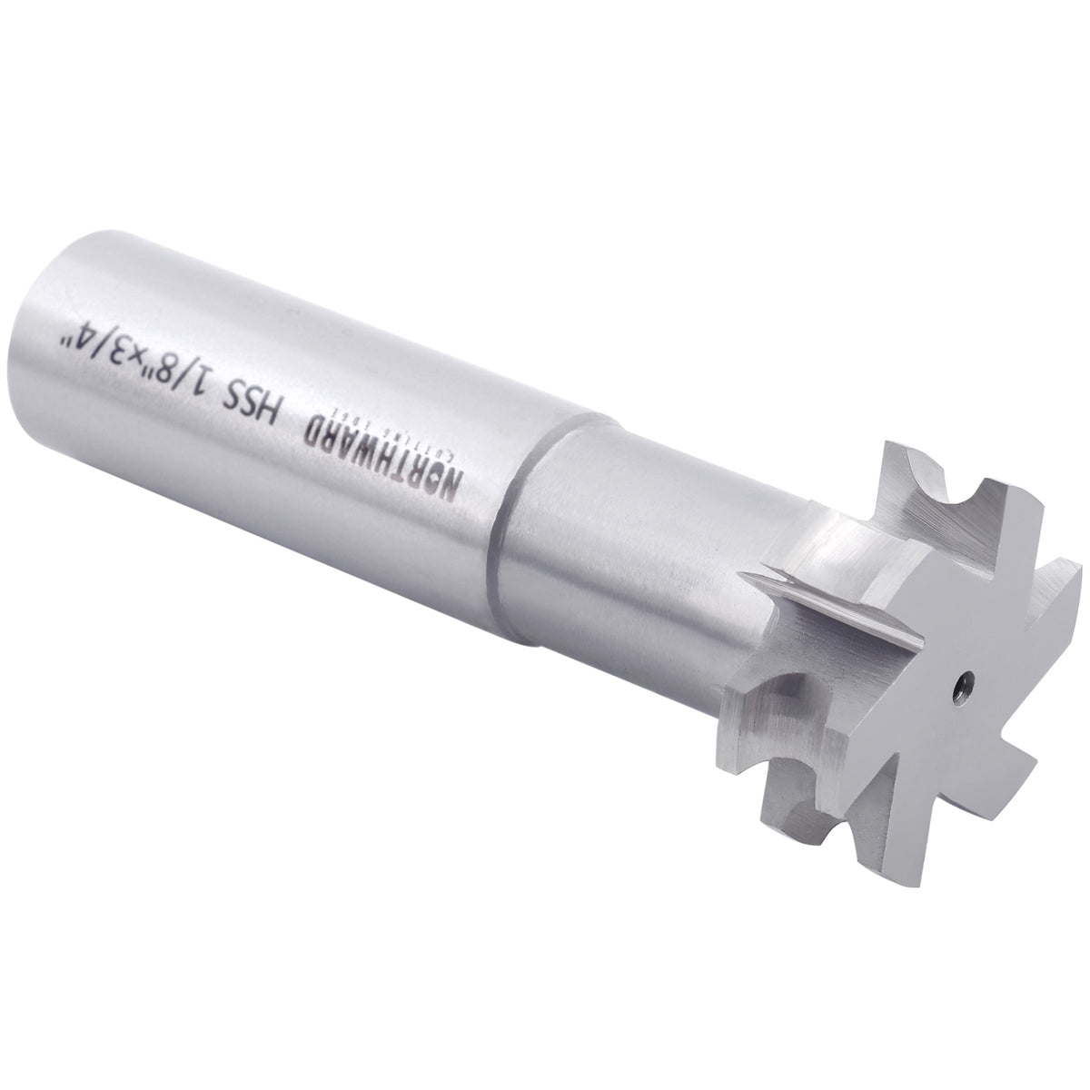 Northward HSS Concave Radius Cutter, R1/8", D1, 3/4" Shk, 6-Flute