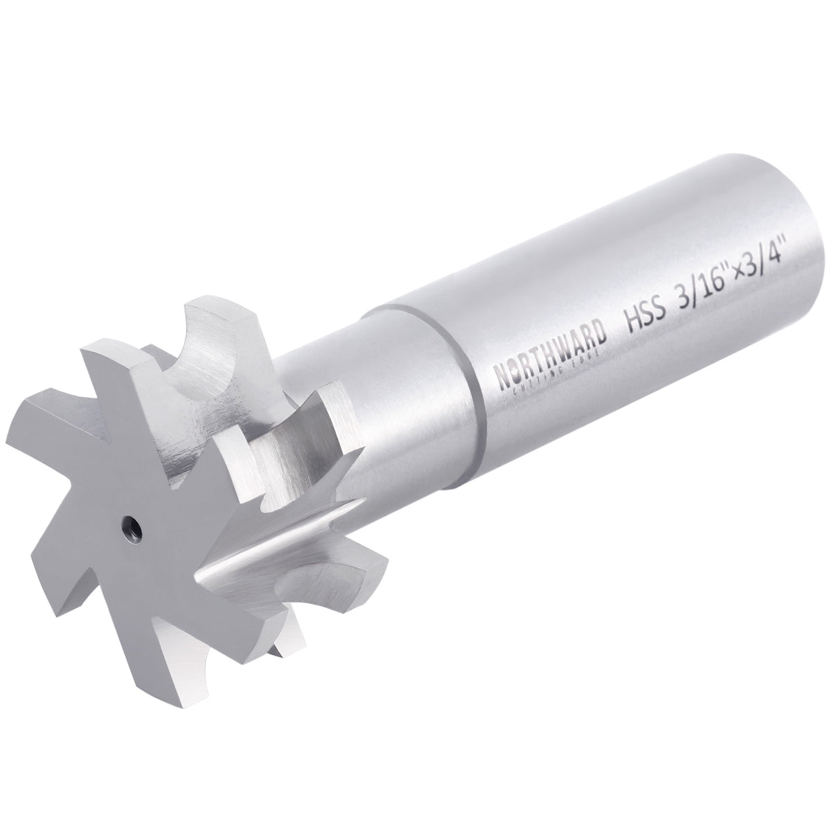 Northward HSS Concave Radius Cutter, R3/16, D1, 3/4" Shk, 6-Flute