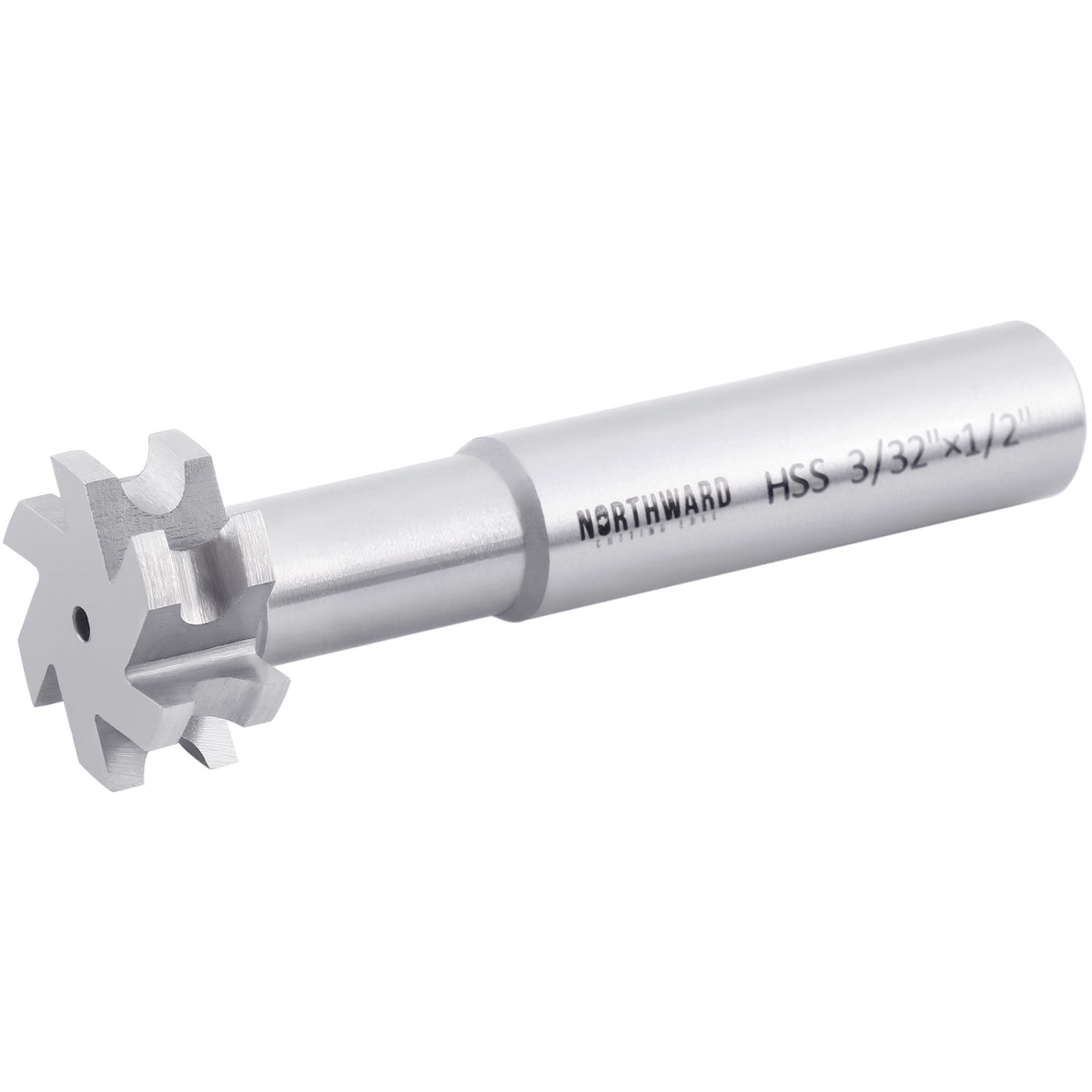 Northward HSS Concave Radius Cutter, R3/32, D3/4", 1/2" Shk, 6-Flute