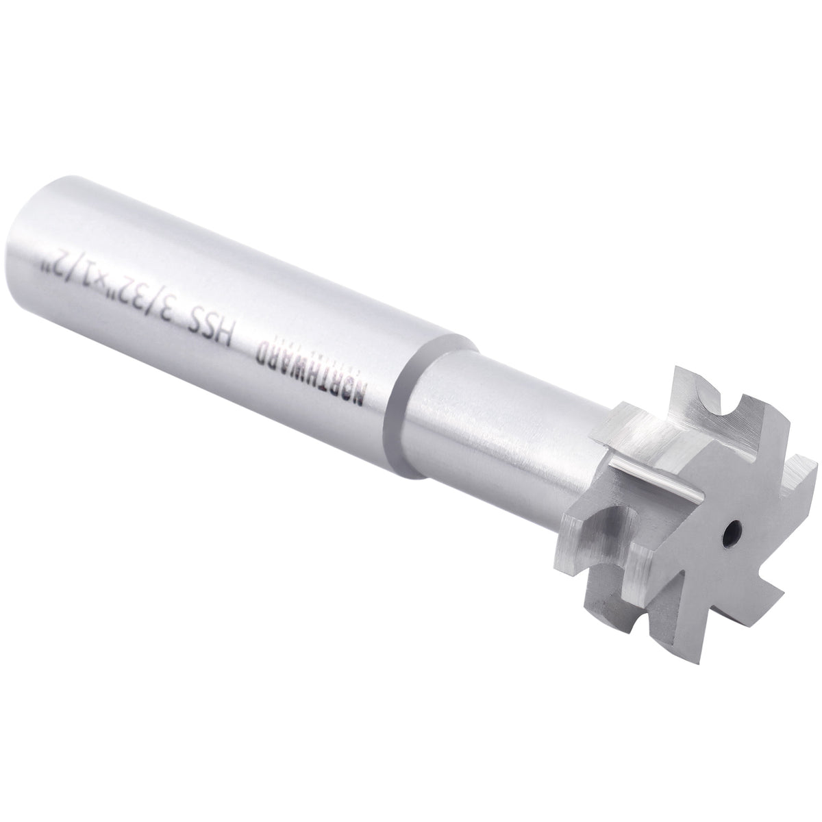 Northward HSS Concave Radius Cutter, R3/32, D3/4", 1/2" Shk, 6-Flute