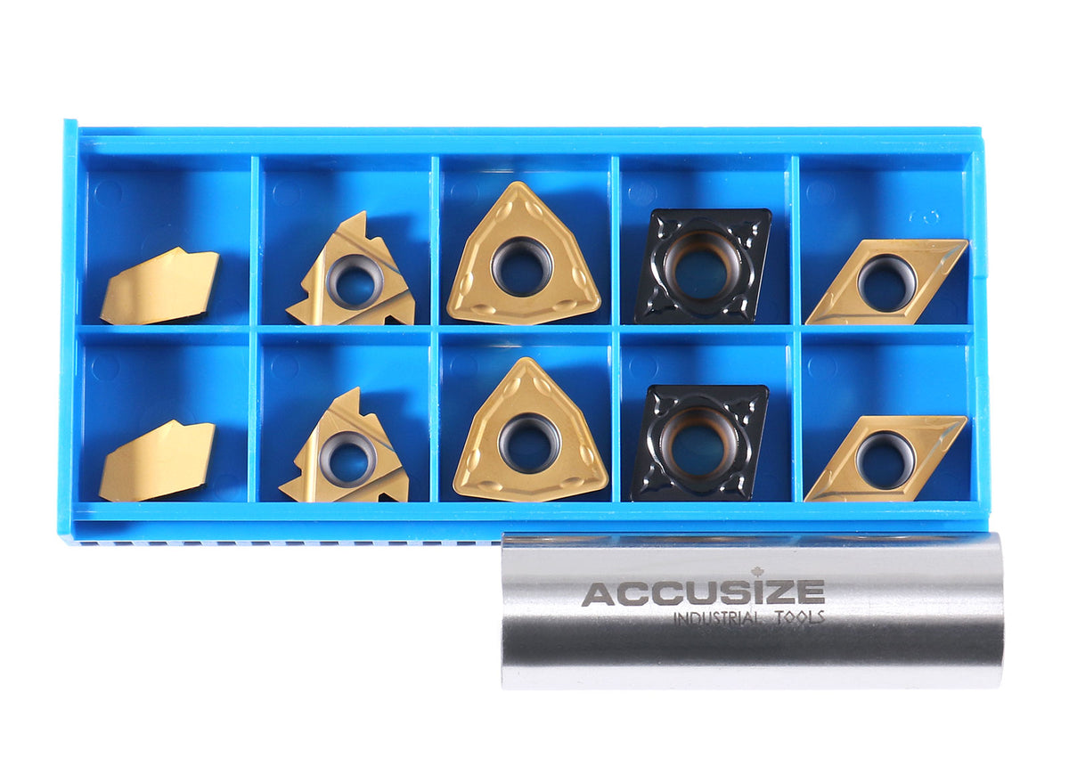 2 Pc of Each Kind of Carbide Inserts for 2988-0001, CVD Coated and Tin Coated, Total 10 Pieces, 2988-0001Inserts