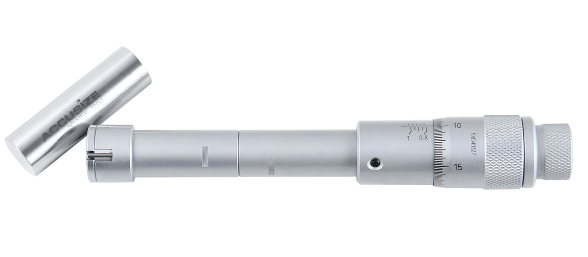 0.8'' to 1.0'' Three-Point Internal Micrometer, Ratchet Stop, 3150-6071