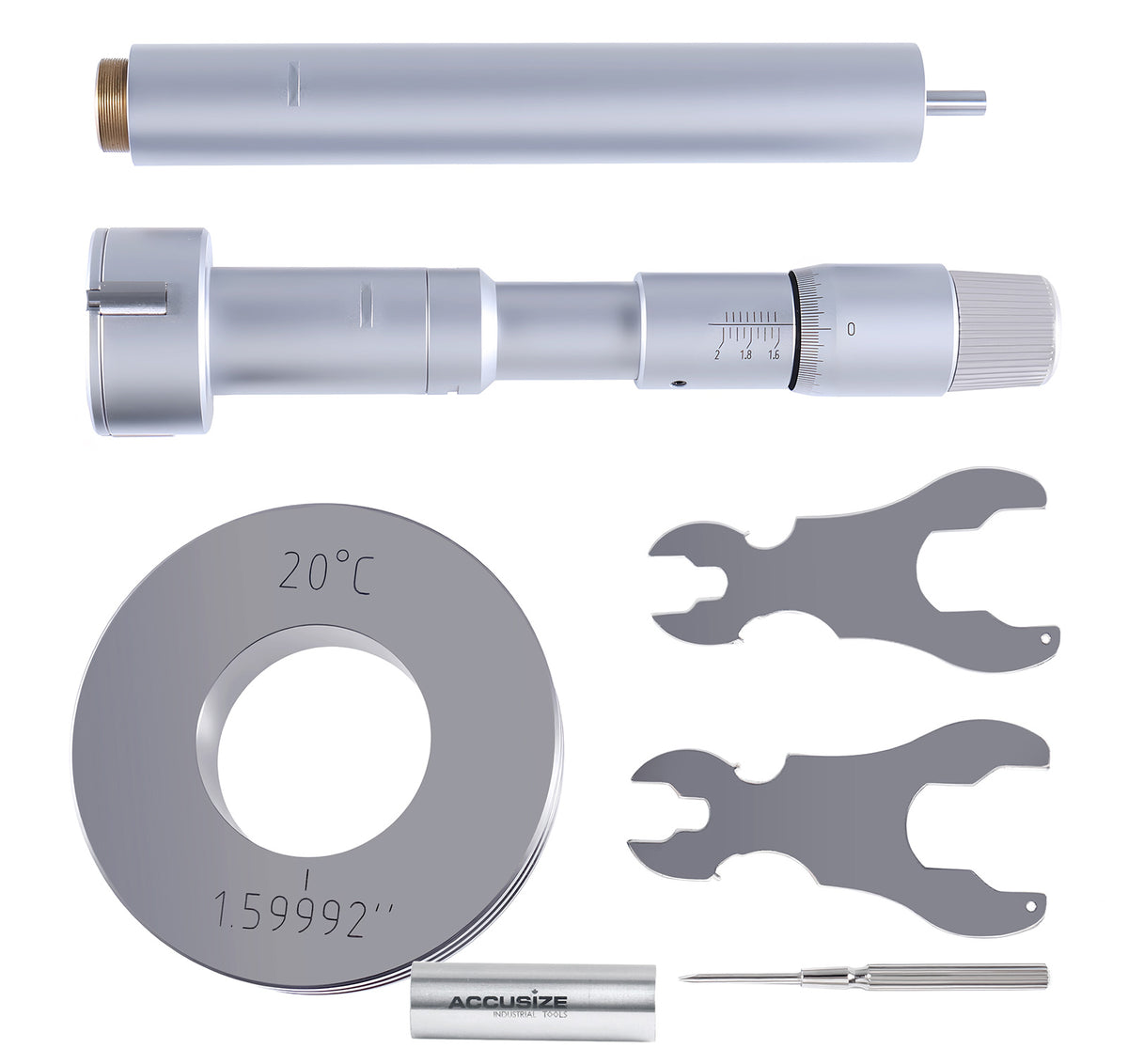 Three -Point Internal Micrometers, Ratchet Stop