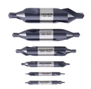 6pc M35 (H.S.S. +5% Cobalt) TiALN Coated Center Drill Set