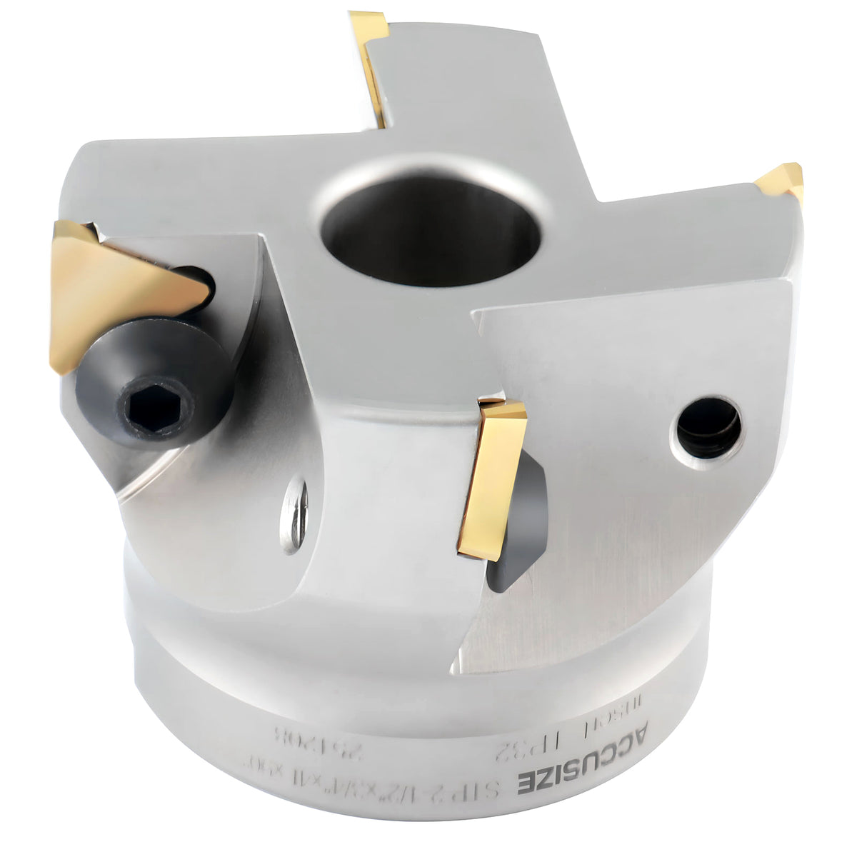 2-1/2 Inch Indexable Face Shell Milling Cutter, 90 Degree Positive Rake, TPG32 Inserts, Nickel Plated Body, 3508-0016