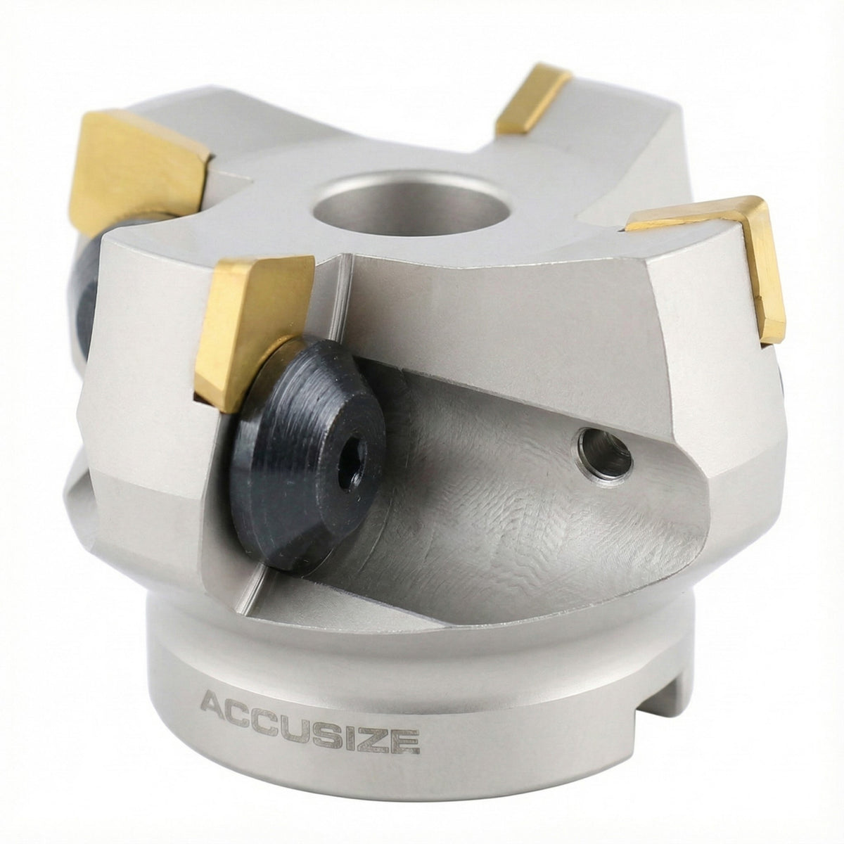 75 Degree Positive Rake Indexable Face Milling Cutters, with SPG422 Carbide Inserts Installed, Nickel Plated Body