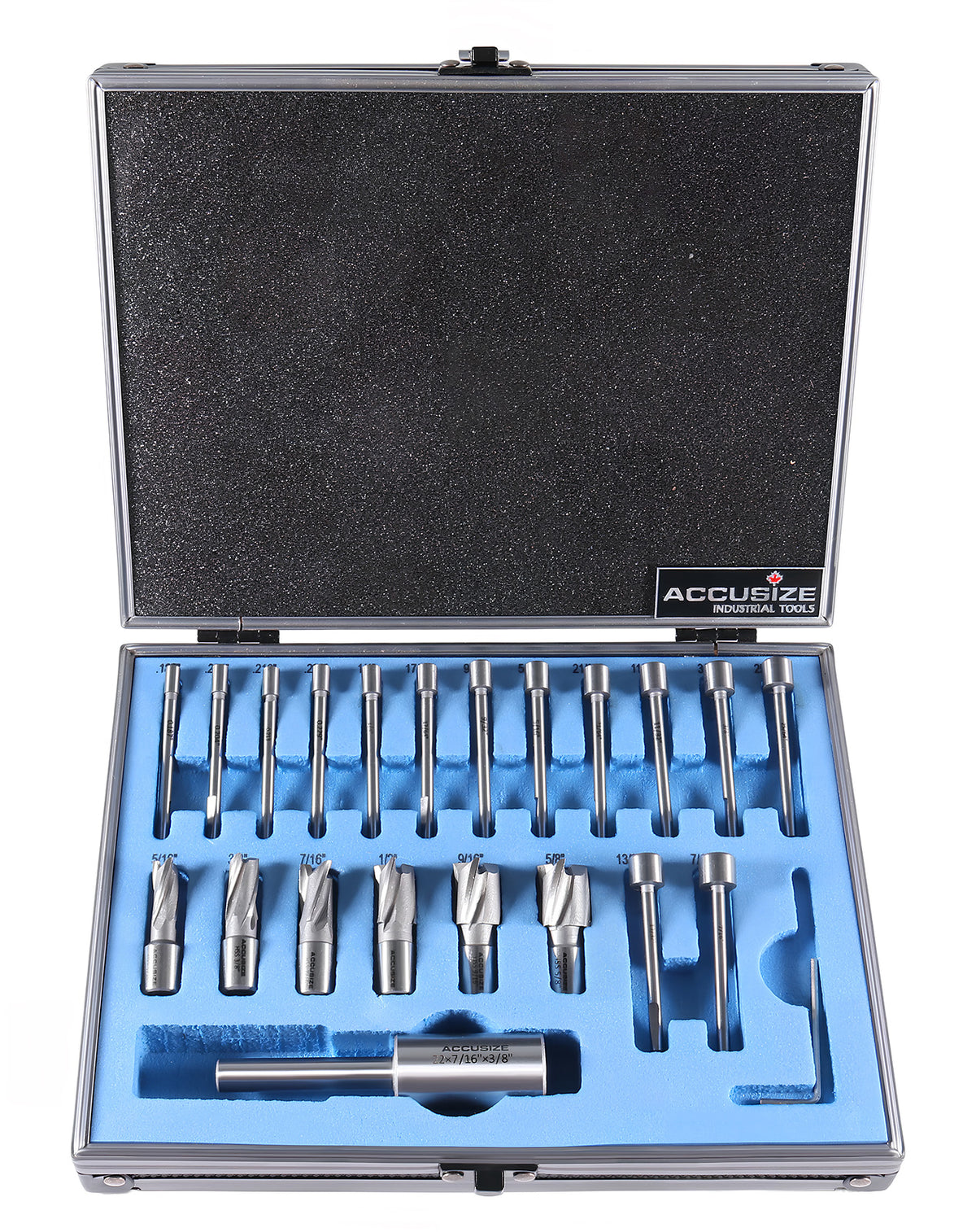 21 Pcs Hss Interchangeable Pilot Counterbore Set, 3620-0121