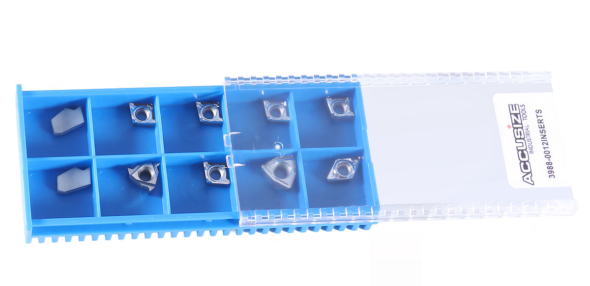 Replacement Inserts Set (10 pcs/set) for 9 pcs Indexable Carbide Turning Tool and Boring Bar Set, for Cutting Aluminum