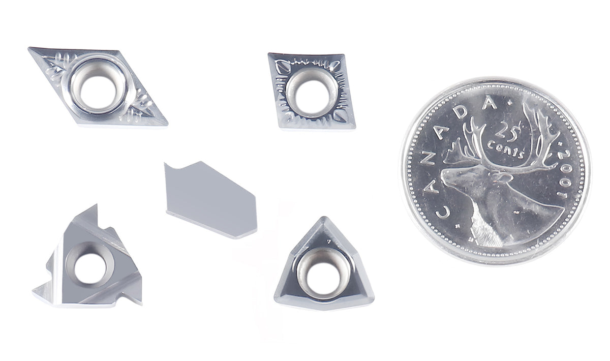 Replacement Inserts Set (10 pcs/set) for 9 pcs Indexable Carbide Turning Tool and Boring Bar Set, for Cutting Aluminum