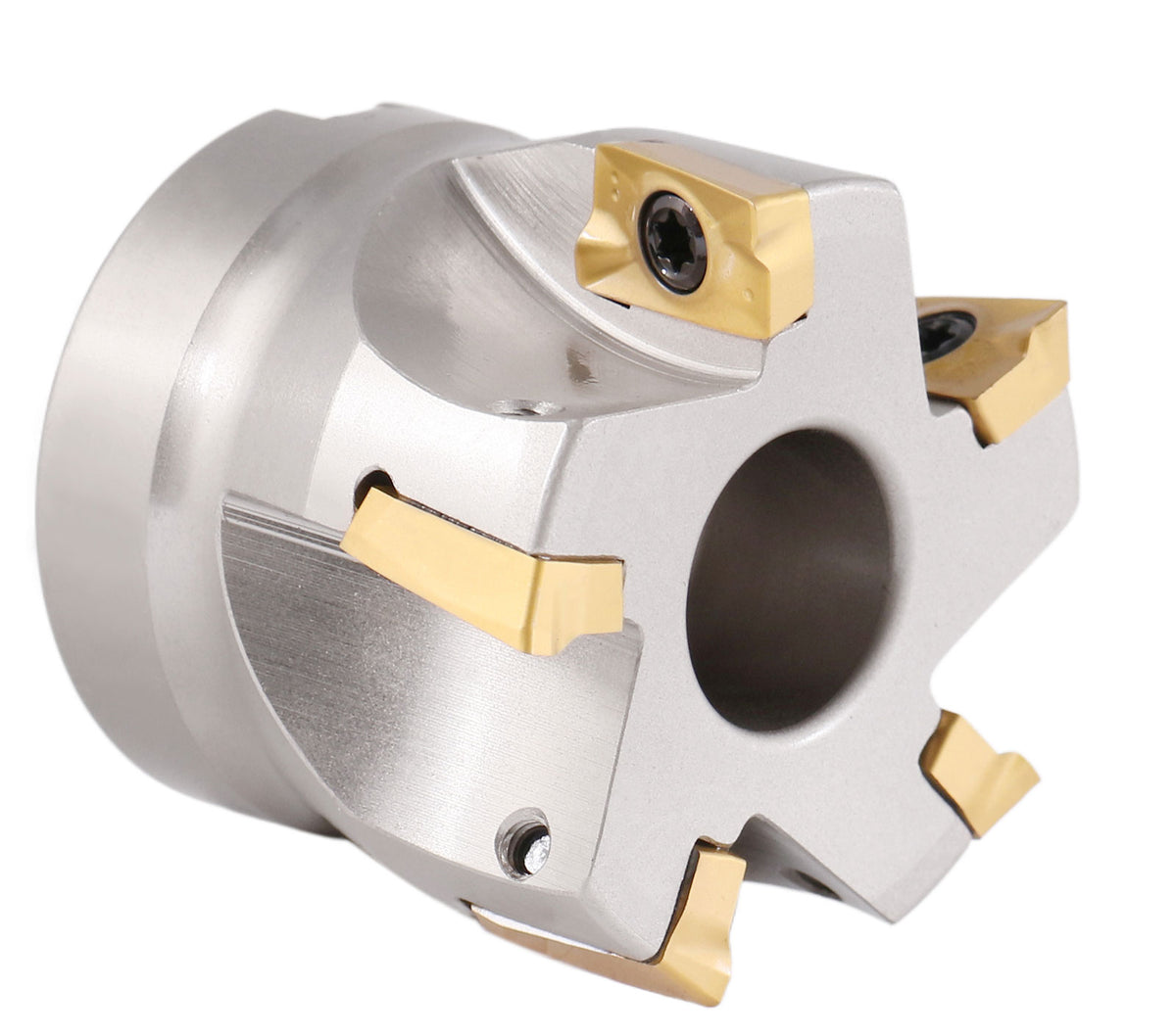 2'' by 3/4'' 90 Deg Square Shoulder Indexable Face Mill with 5 Pcs Apkt1604 Carbide Inserts, 4508-0012