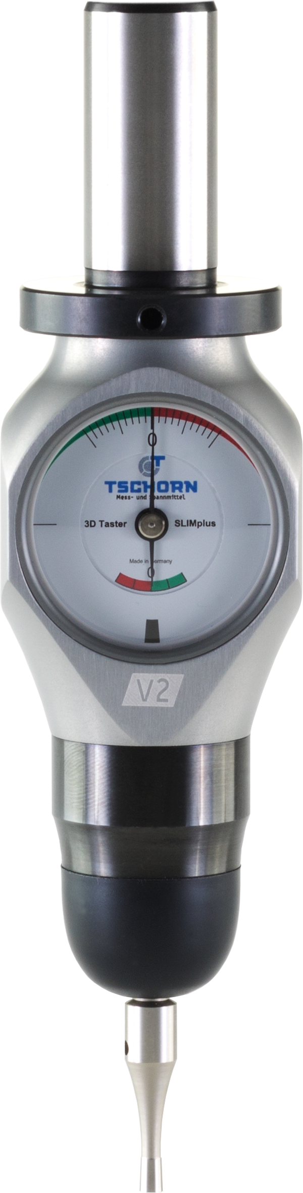 TSCHORN 3D Tester Edge Finder DREHplus V2, 3/4" (19.05mm) Shank, 0.14" - 0.12" (3.6 - 3.2mm) Sensing Tip, Measuring All Axes & Rotating Center, 4940-0034