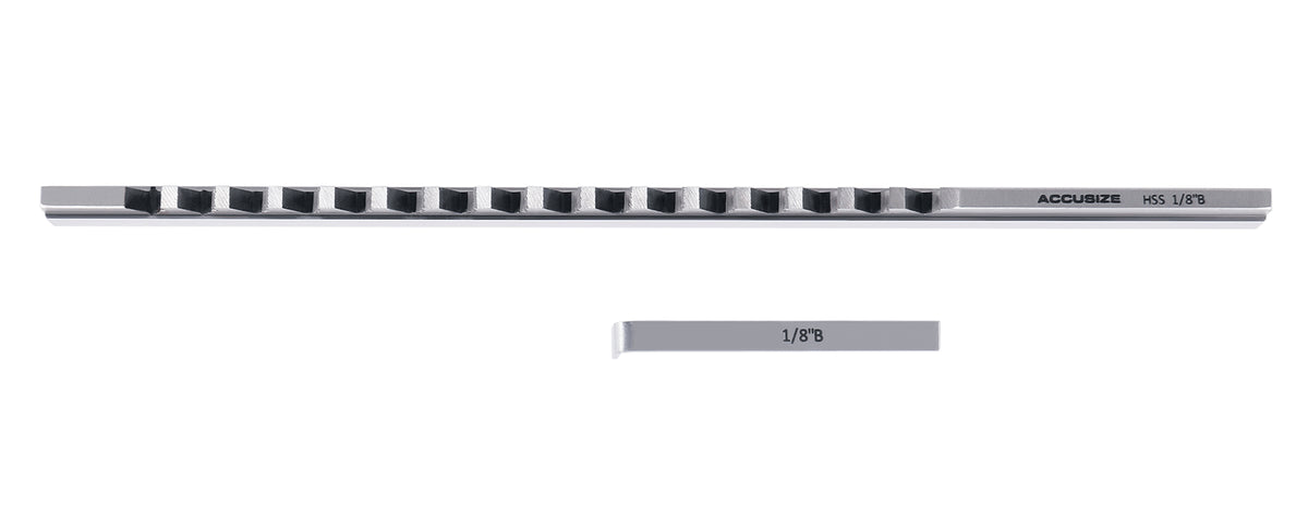 '- 1/8'' to B, Hss Keyway Broach, Fractional, Imperial, 5000-0010