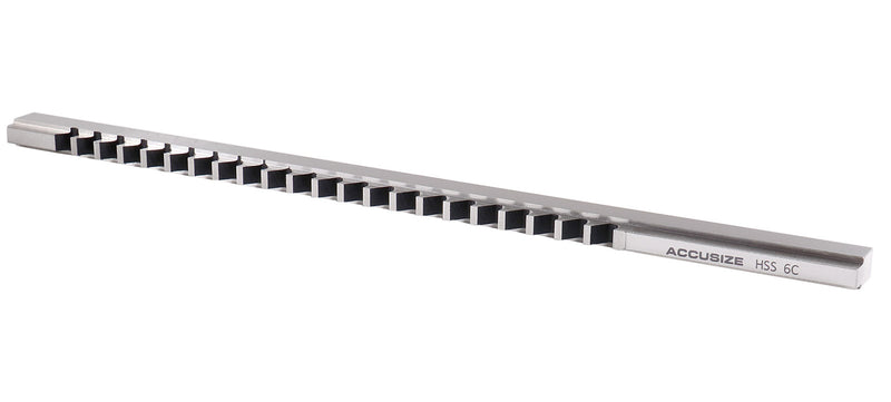 6Mm-C Keyway Broach, 25/46'' to 2-1/2'' Length of Cut, Requires 1 Shim, 5001-0012