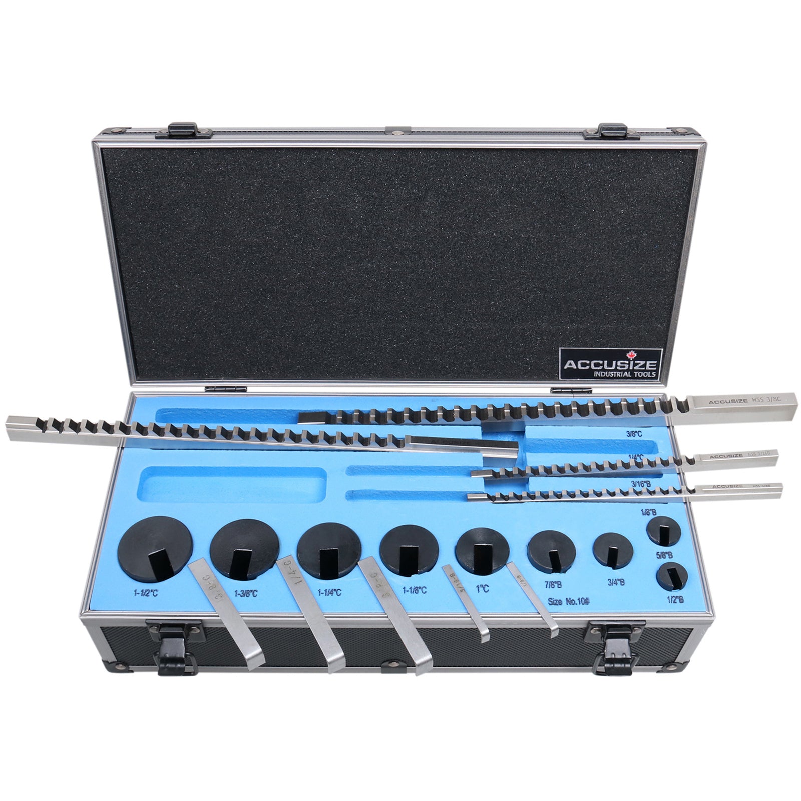 5100-0010, No.10 Standard HSS Keyway Broach Sets