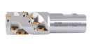 1-1/2 in. Indexable Weldon Shank End Mill, APKT11T3 Carbide Inserts, Shank 1-1/4'', OAL 5'', Flute Length 2-1/8"