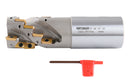 Helical Indexable Weldon Shank End Mill, Right Hand, Heavy Duty Cut