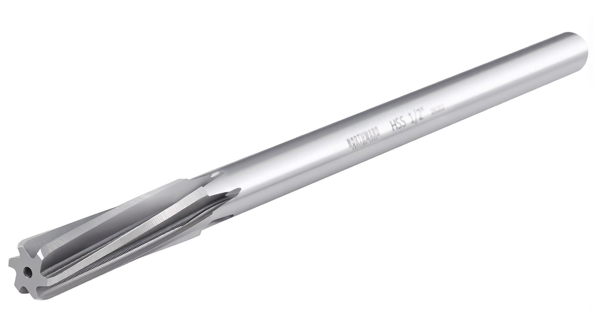 Northward Cutting Edge Fractional Sizes 1/8" Thru 1/2" by 16th ANSI HSS M2 Premium Chucking Reamer Set, Spiral Flute, Right Hand Cut, 7pcs/Set, 5528-0700