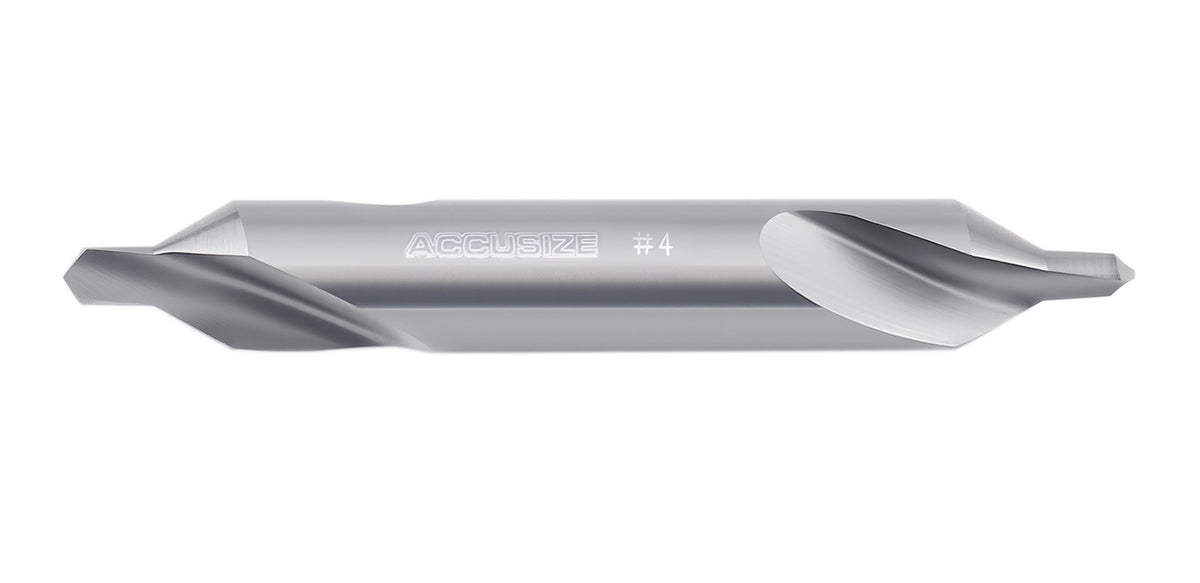 0.125'' by 2-1/2'' by 5/16'' Solid Carbide Center Drill Bits, Number 4, 60 Deg, 585-1250