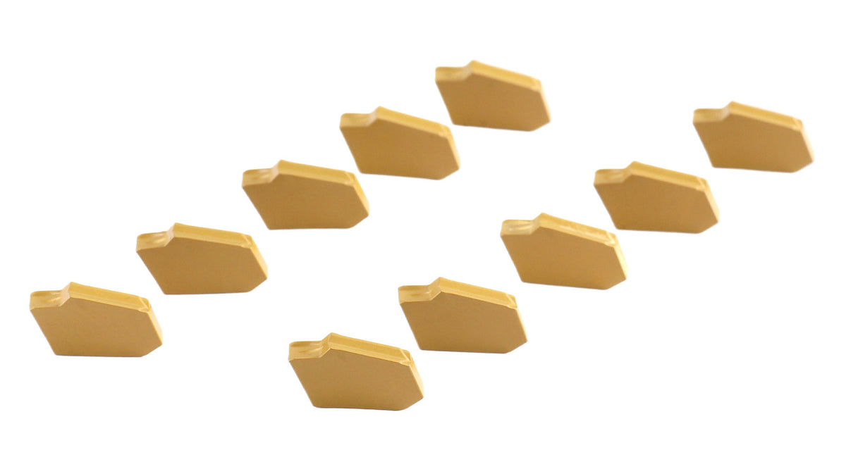 Self-Lock Carbide Cut-off GTN Carbide Inserts, 0 Degree Angle, for Cutting Steel, Aluminum or Stainless Steel 10Pcs/Set