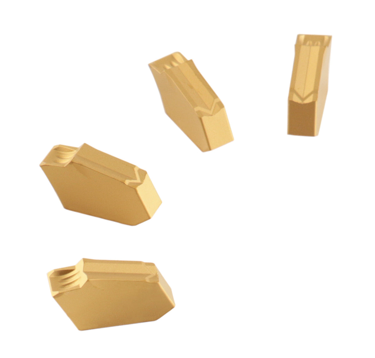 Self-Lock Carbide Cut-off GTN Carbide Inserts, 0 Degree Angle, for Cutting Steel, Aluminum or Stainless Steel 10Pcs/Set