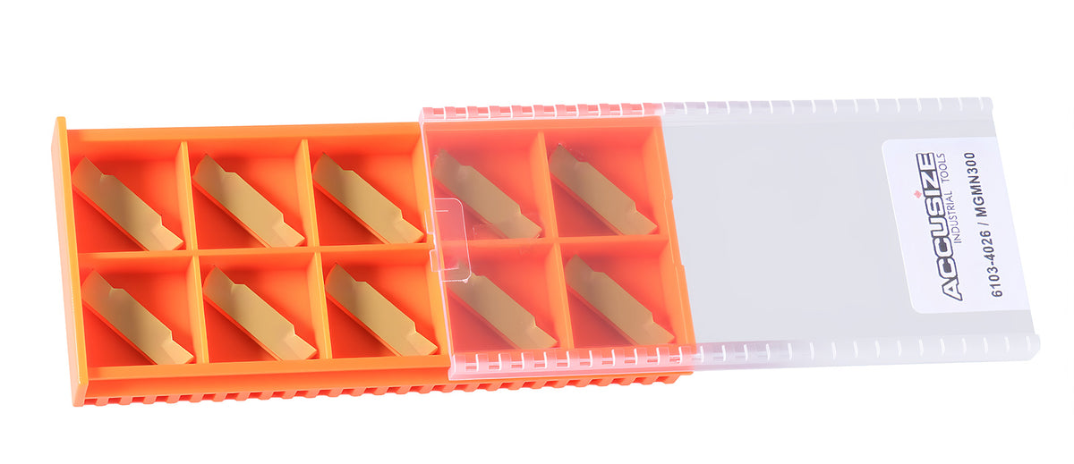 MGMN Insert de coupure en carbure double extrémité, revêtu d'étain, 10pc/set