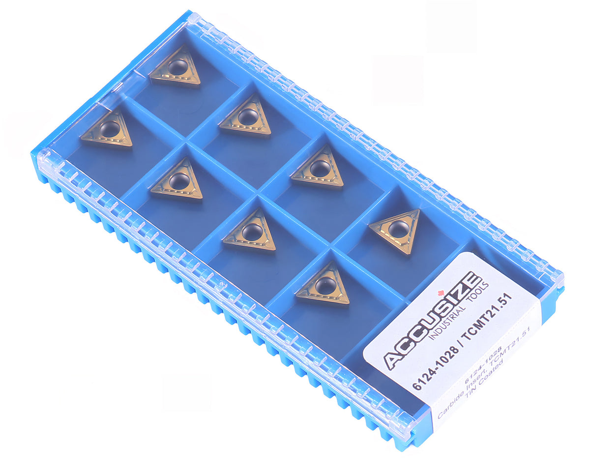 Carbide Inserts, TCMT, TiN / CVD Coated, 10 PCS/SET