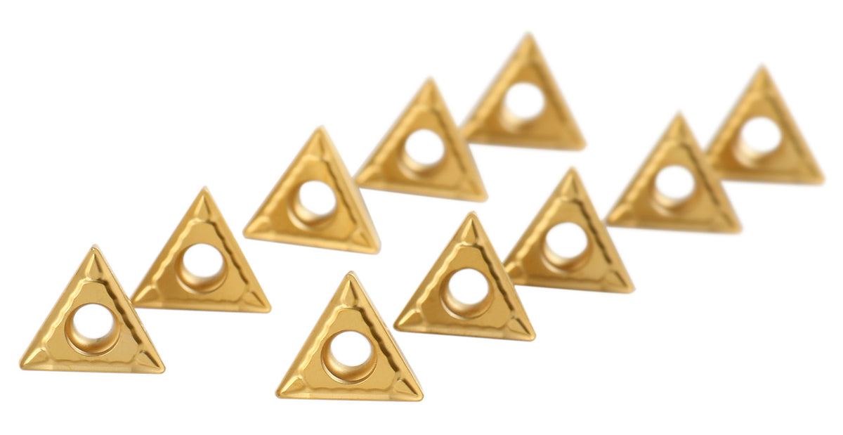 Carbide Inserts, TCMT, TiN / CVD Coated, 10 PCS/SET