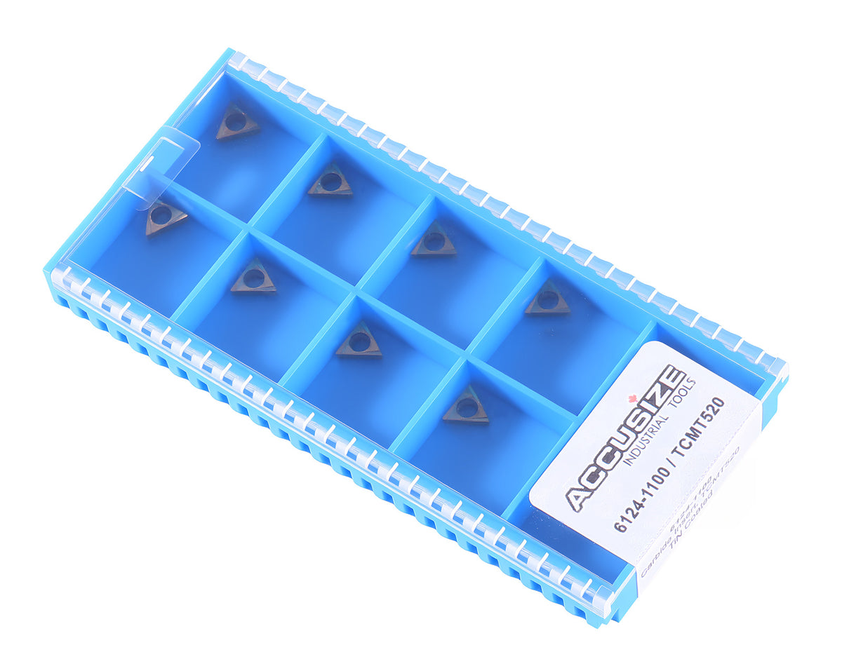Carbide Inserts, TCMT, TiN / CVD Coated, 10 PCS/SET