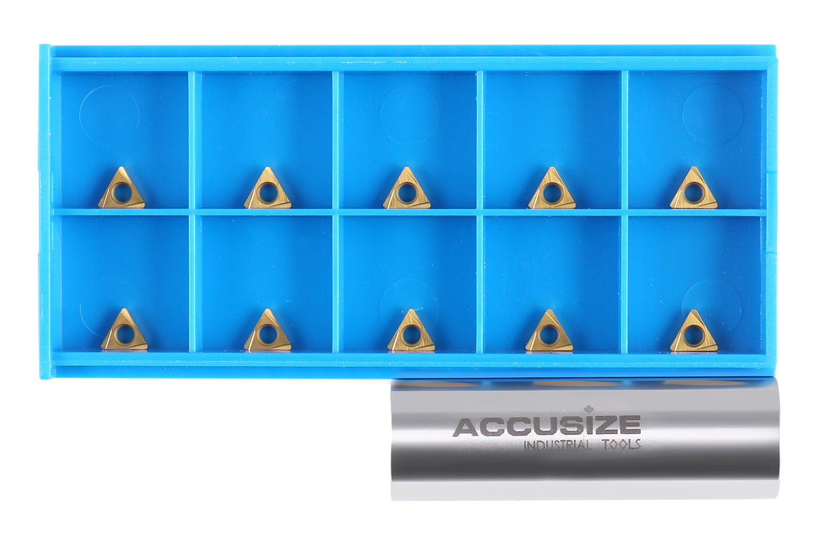 Carbide Inserts, TCMT, TiN / CVD Coated, 10 PCS/SET