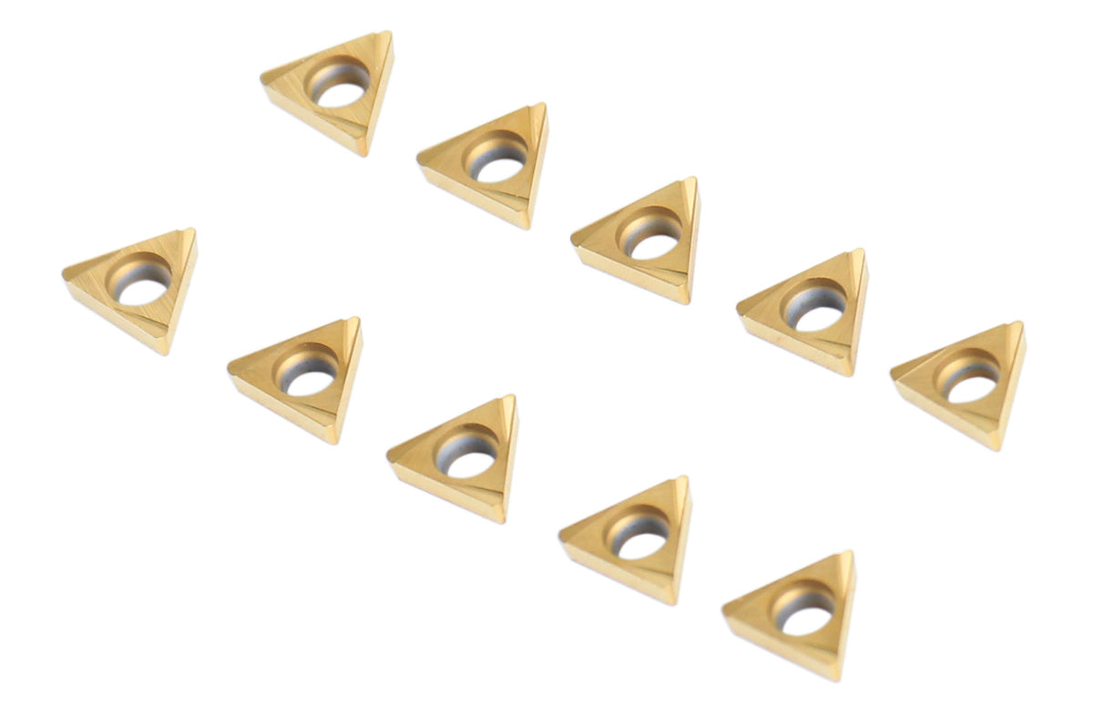 Carbide Inserts, TCMT, TiN / CVD Coated, 10 PCS/SET
