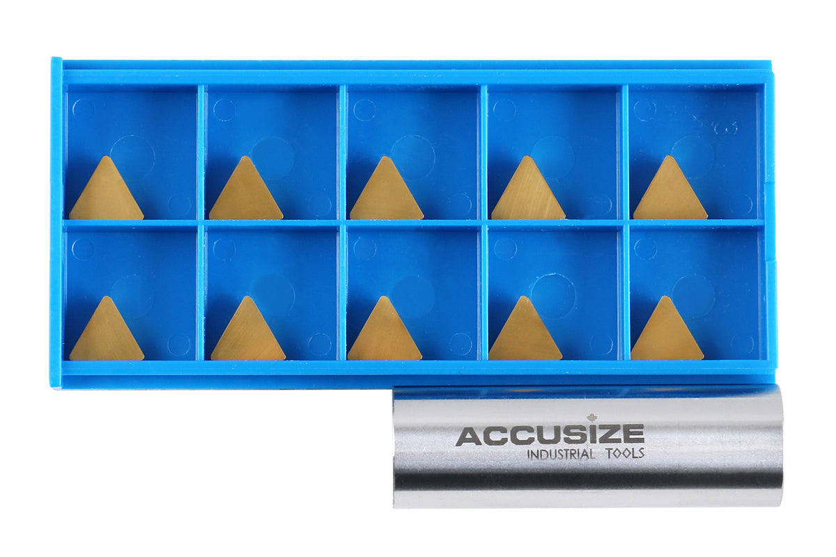 TPG, TiN Coated Carbide Inserts, 10 Pcs/Set