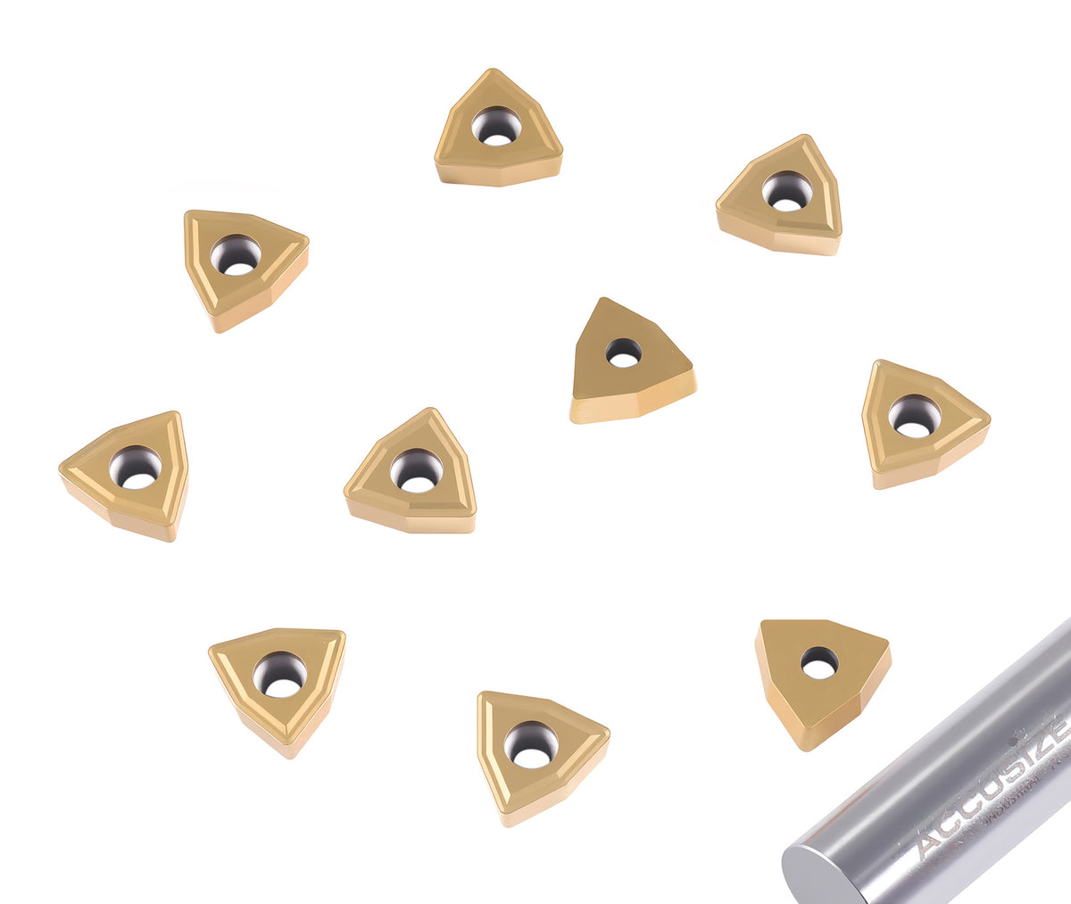 WCMT Inserts, carbure, revêtement étN, 10 pièces/Set