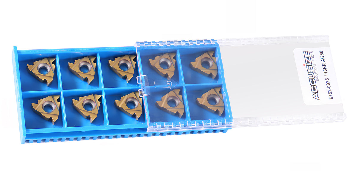 16er Ag60 Carbide Inserts, Tin Coated, 10 Pcs/Box, 6152-0025