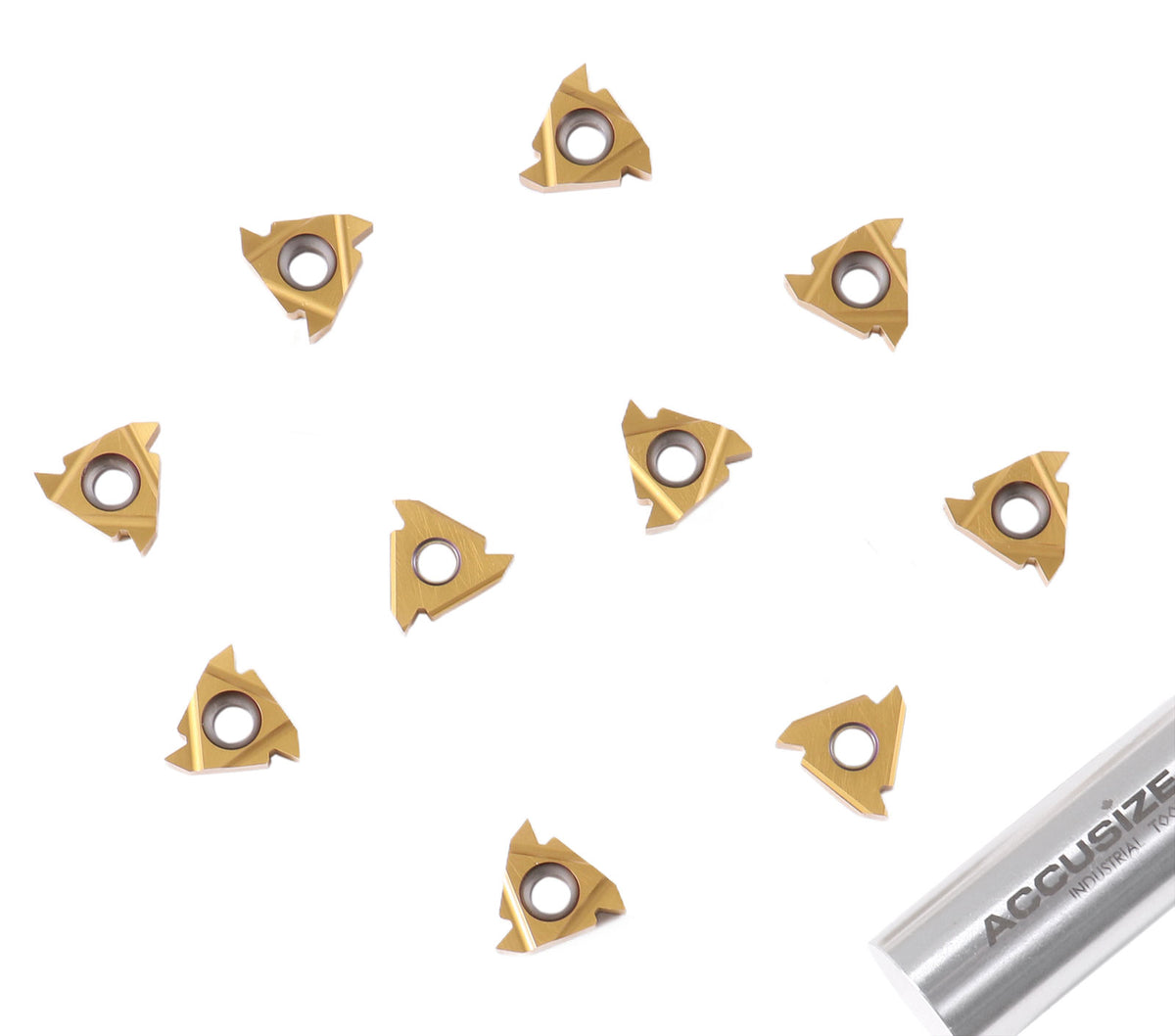 16er Ag60 Carbide Inserts, Tin Coated, 10 Pcs/Box, 6152-0025