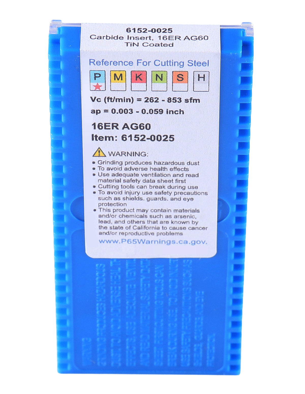 16er Ag60 Carbide Inserts, Tin Coated, 10 Pcs/Box, 6152-0025