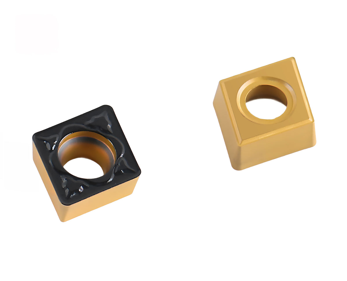 Carbide inserts, CVD + TiN Coating, CCMT, Black/Yellow, 10 ps/box