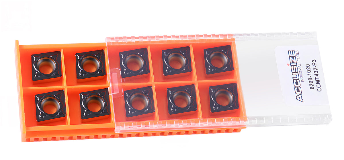 Carbide inserts, CVD + TiN Coating, CCMT, Black/Yellow, 10 ps/box