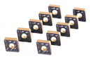 Inserts carbure, Revêtement CVD, CNMG, noir/jaune, 10 ps/boîte