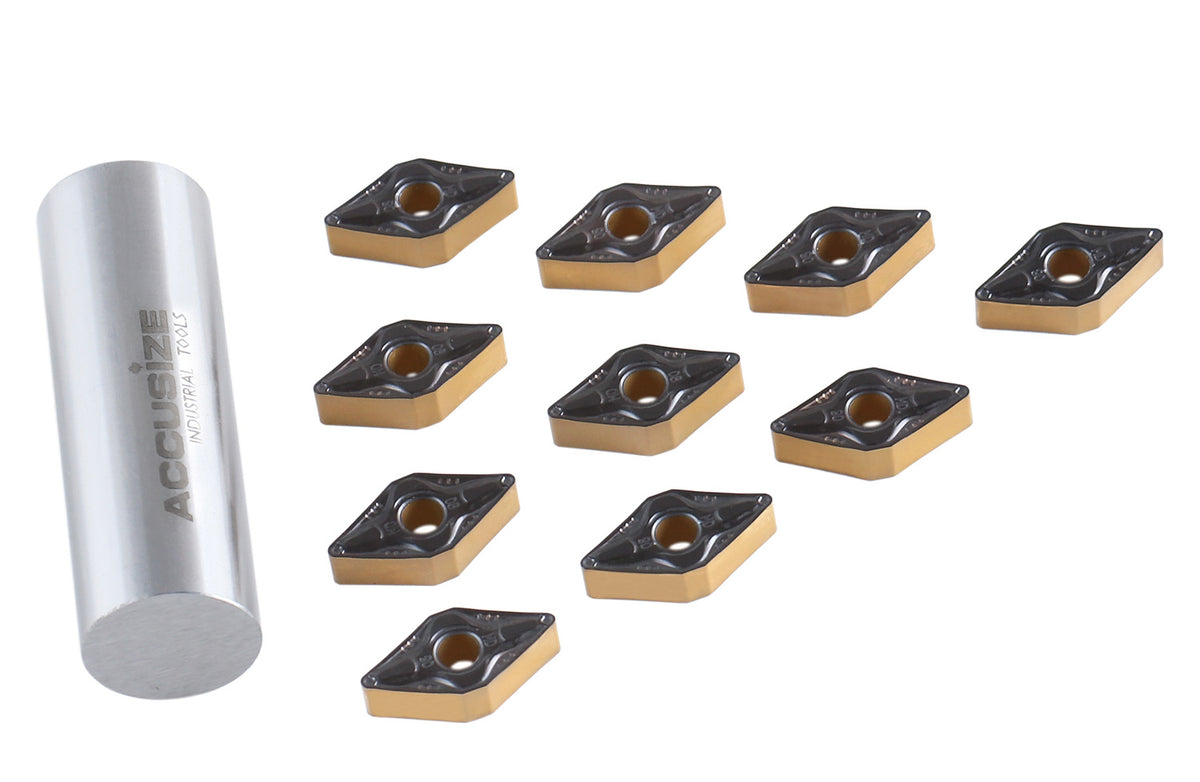 DNMG332, 432 & 442 Carbide Inserts, CVD Coated, Black/Yellow, 10 ps/box