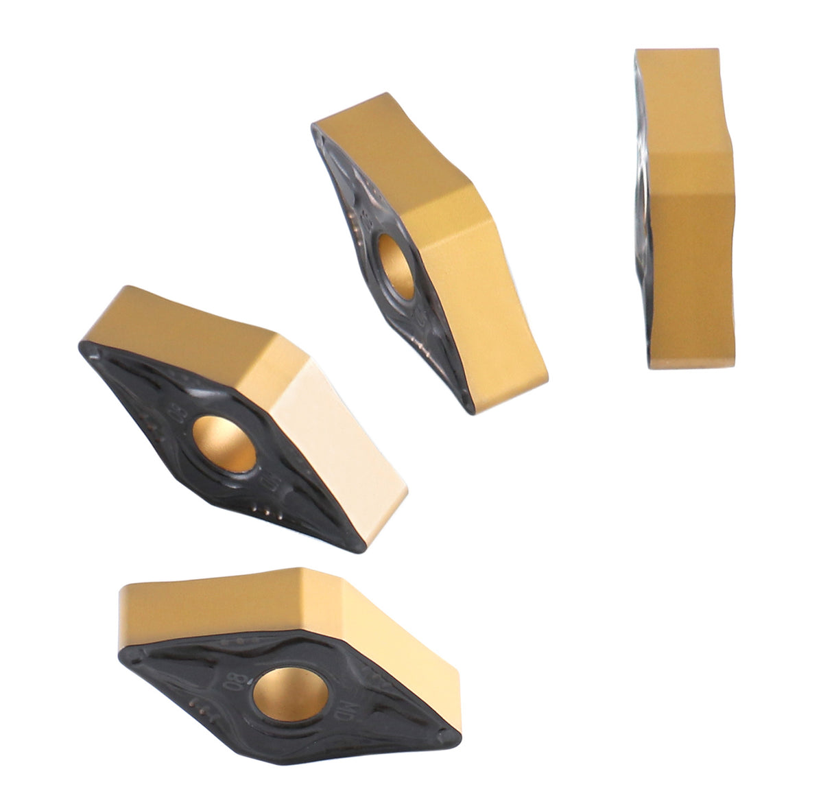 DNMG332, 432 & 442 Carbide Inserts, CVD Coated, Black/Yellow, 10 ps/box