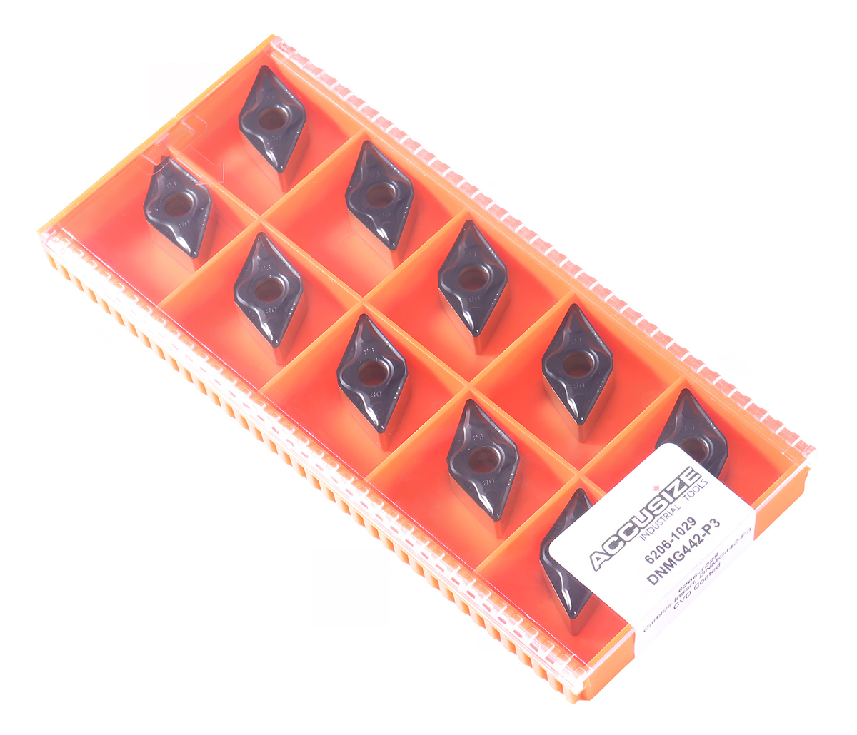 DNMG332, 432 & 442 Carbide Inserts, CVD Coated, Black/Yellow, 10 ps/box